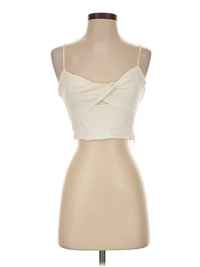 Pre-owned Cotton Candy La Sleeveless Top Ivory Sweetheart Neckline Tops
