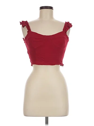 Pre-owned Cotton Candy La Sleeveless Top Red Sweetheart Neckline Tops