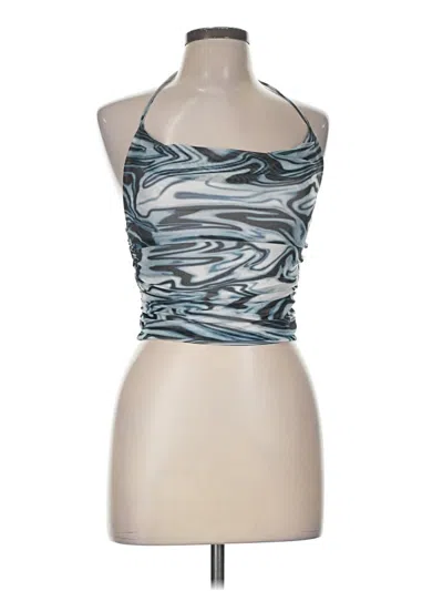 Pre-owned Cotton Candy La Sleeveless Top Silver Halter Neckline Tops