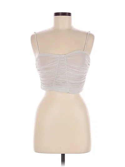 Pre-owned Cotton Candy La Sleeveless Top Silver Strapless Neckline Tops