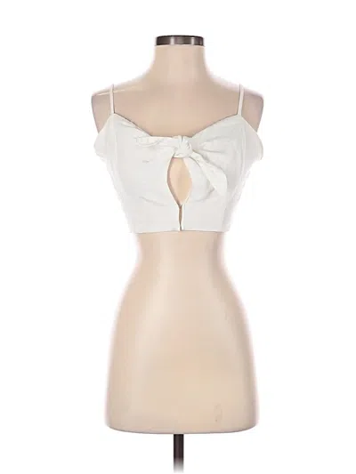 Pre-owned Cotton Candy La Sleeveless Top White Sweetheart Neckline Tops