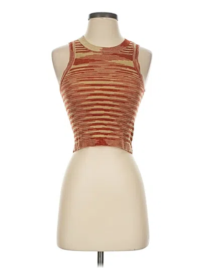 Pre-owned Cotton Candy La Sleeveless T-shirt In Orange