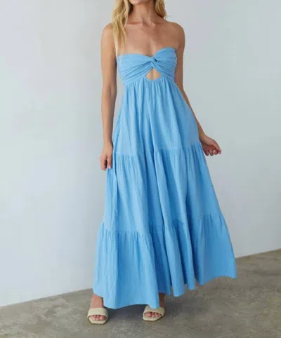 Cotton Candy La Sunset Layers Maxi Dress In Light Blue