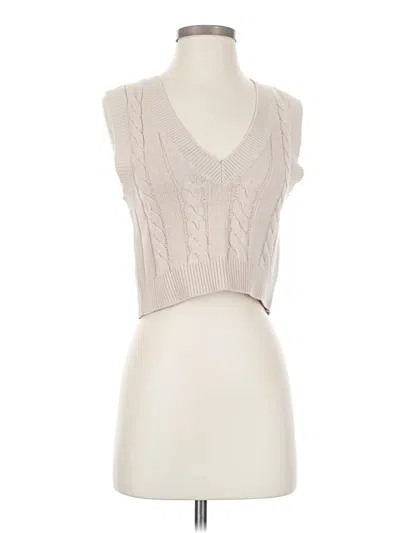 Pre-owned Cotton Candy La Sweater Vest In Brown