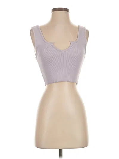 Pre-owned Cotton Candy La Tank Top Gray Strapless Neckline Tops