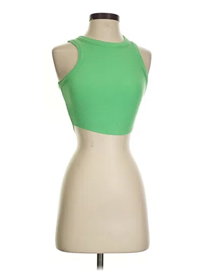 Pre-owned Cotton Candy La Tank Top Green Halter Neckline Tops