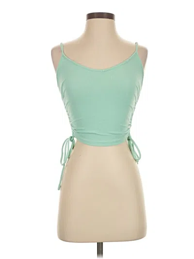 Pre-owned Cotton Candy La Tank Top Green Strapless Neckline Tops