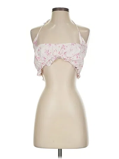 Pre-owned Cotton Candy La Tank Top Pink Halter Neckline Tops
