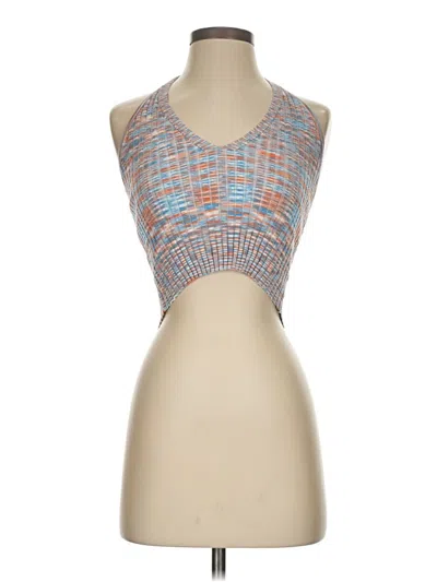 Pre-owned Cotton Candy La Tank Top Silver Halter Neckline Tops