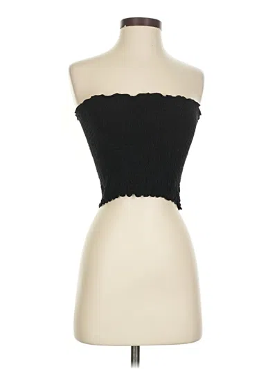 Pre-owned Cotton Candy La Tube Top Black Strapless Neckline Tops