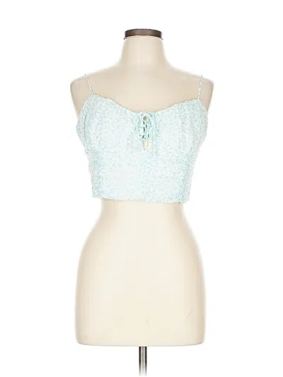 Pre-owned Cotton Candy La Tube Top Blue Strapless Neckline Tops