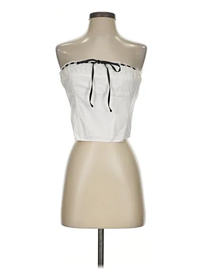 Pre-owned Cotton Candy La Tube Top Ivory Strapless Neckline Tops