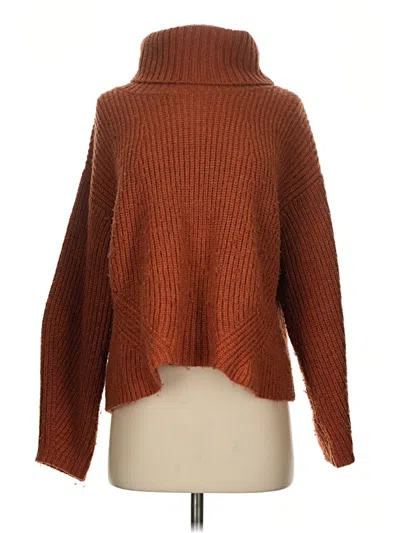 Pre-owned Cotton Candy La Turtleneck Sweater In Brown