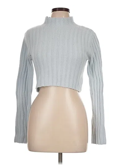Pre-owned Cotton Candy La Turtleneck Sweater In Gray