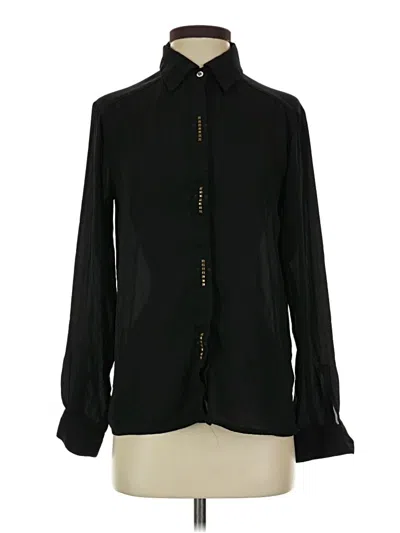 Pre-owned Cotton Candy Long Sleeve Blouse In Black