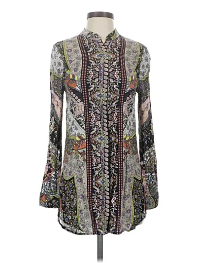 Pre-owned Cotton Candy Long Sleeve Blouse In Silver