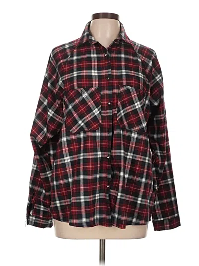 Pre-owned Cotton Candy Long Sleeve Button Down Shirt In Red