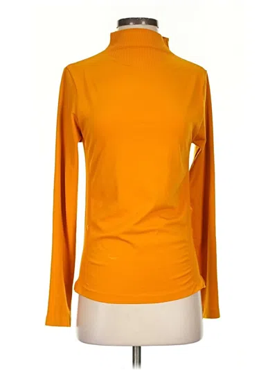 Pre-owned Cotton Candy Long Sleeve Turtleneck In Orange