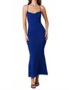 Cotton Candy Maxi Micro Mesh Dress In Cobalt Blue In Blue