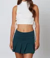 COTTON CANDY PLEATED MINI SKIRT IN FIR