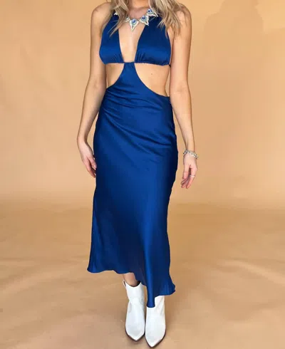 Cotton Candy Punta Cana Dress In Cobalt