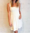 Cotton Candy Riley Dress In White In White