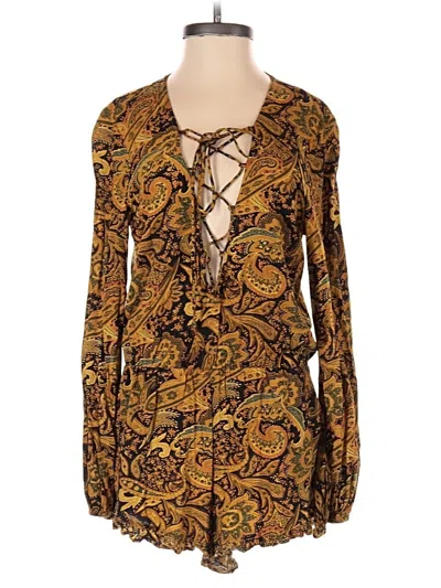Pre-owned Cotton Candy Romper In Gold