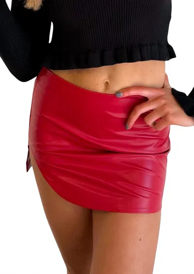 Cotton Candy Scarlet Skirt In Red