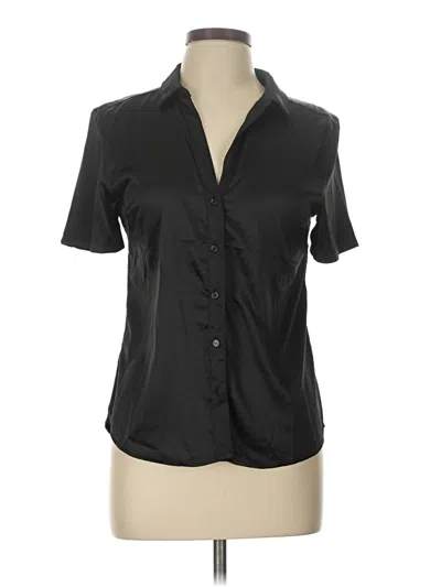 Cotton Candy Short Sleeve Blouse In Black