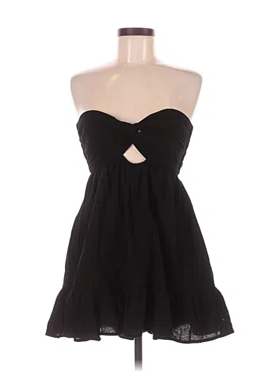 Pre-owned Cotton Candy Sleeveless Top Black Strapless Neckline Tops