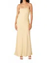 Cotton Candy Strapless Open Back Maxi Dress In Maize In Neutral