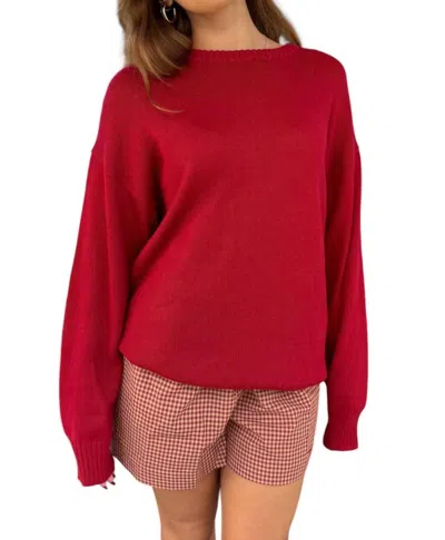 Cotton Candy Supernova Sweater In Wine