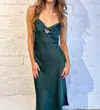 Cotton Candy Take Me For Cocktails Dress In Hunter Green In Green