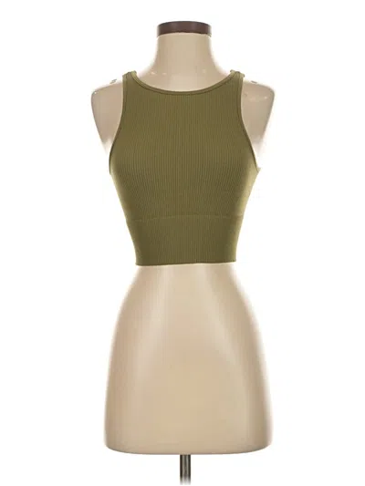 Pre-owned Cotton Candy Tank Top Green Halter Neckline Tops