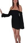 Cotton Candy The Noel Dress In Black In Black