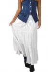Cotton Candy Women's Amelia Maxi Skirt In White In White