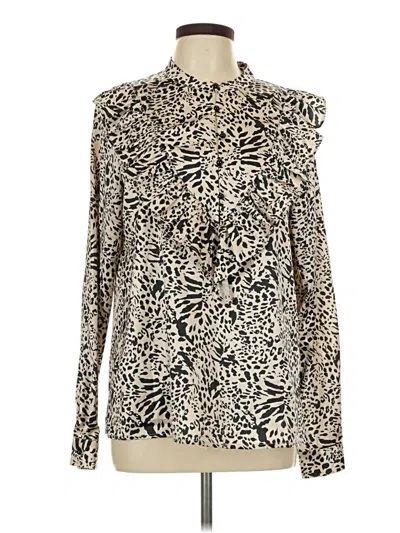 Pre-owned Cotton Chicks Long Sleeve Blouse In White