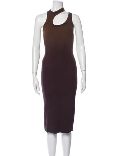Pre-owned Cotton Citizen Asymmetrical Knee-length Dress In Purple