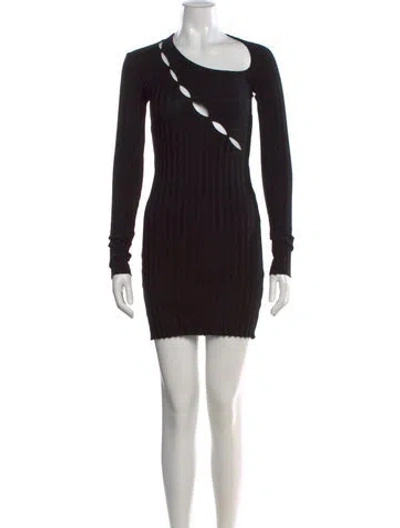 Pre-owned Cotton Citizen Asymmetrical Mini Dress In Black