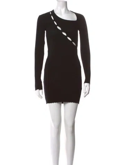 Pre-owned Cotton Citizen Asymmetrical Mini Dress In Black
