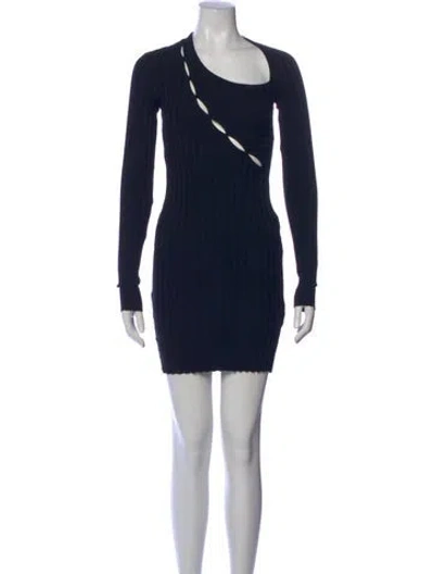 Pre-owned Cotton Citizen Asymmetrical Mini Dress In Blue