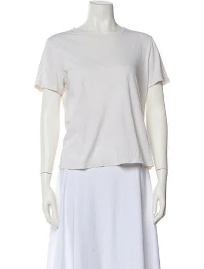 Pre-owned Cotton Citizen Bateau Neckline Short Sleeve T-shirt In Neutral