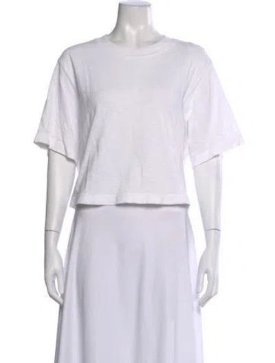 Pre-owned Cotton Citizen Bateau Neckline Three-quarter Sleeve Top In White