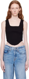 Cotton Citizen Black Ibiza Tank Top In Jet Black