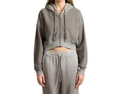 Cotton Citizen Boston Crop Hoodie In Vintage Chai In Gray