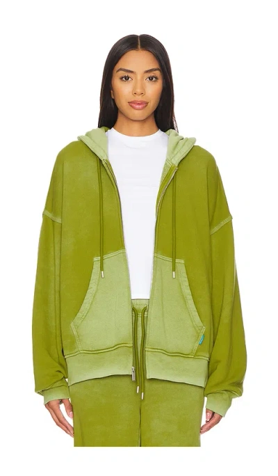 Cotton Citizen Boston Zip Hoodie In Green