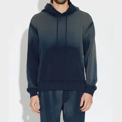 Cotton Citizen Bronx Wide Rib Sleeve Cuffs Hoodie In Midnight Storm Cast In Blue