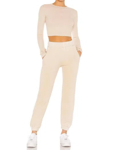 Cotton Citizen Brooklyn High Waist Sweatpant In Oatmeal In Neutral