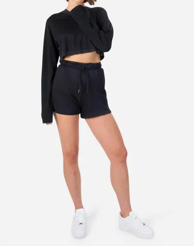 Cotton Citizen Brooklyn High-waist Shorts In Vintage Black In Blue