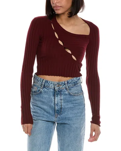 Cotton Citizen Capri Crop Shirt In Burgundy